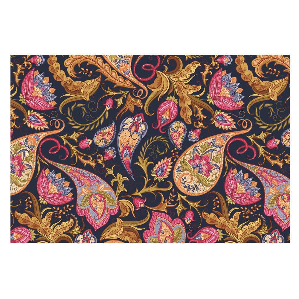 Model floral paisley colorat și elegant