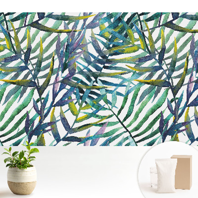 Model repetitiv cu frunze tropicale în acuarelă