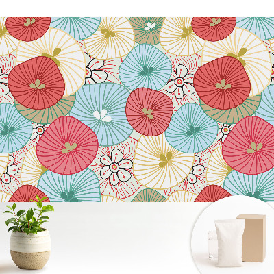 Flori rotunde colorate în stil modern