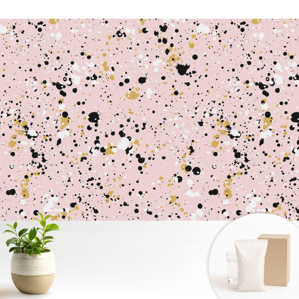 Pete abstracte pe un fundal roz