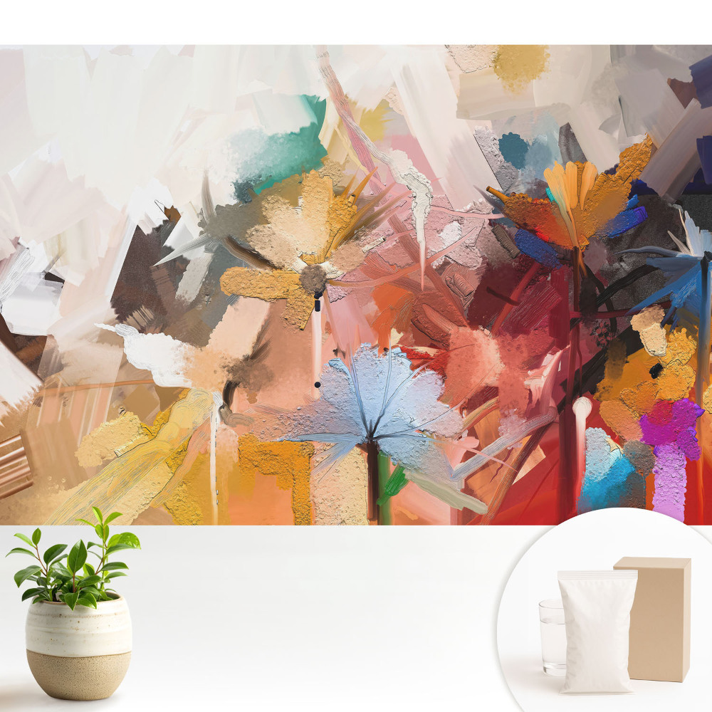 Flori abstracte, energia culorilor