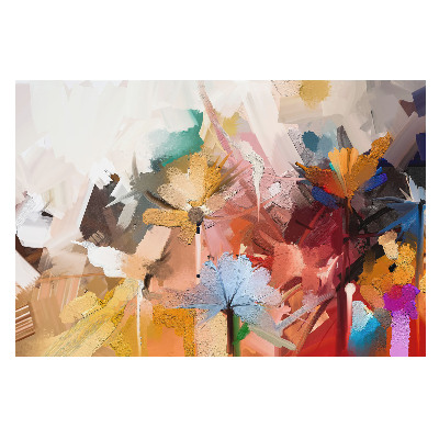 Flori abstracte în nuanțe vii, energia culorilor