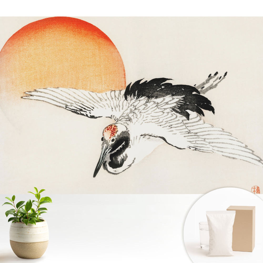 Un motiv subtil al unei păsări în zbor