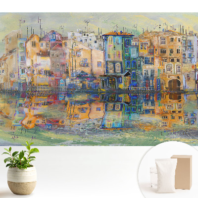 Un peisaj colorat cu reflexii în apă