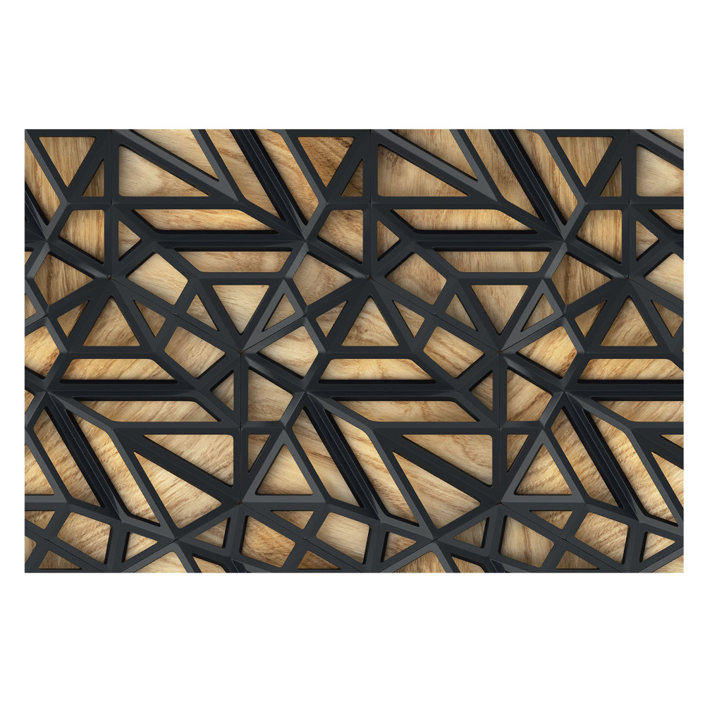 Triunghiuri geometrice în tonuri de lemn