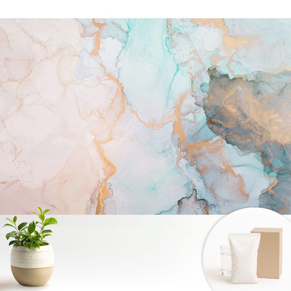 Culorile cerului și ale pământului în abstracție fluidă