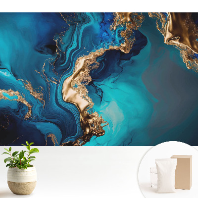 Combinație abstractă de albastru și galben