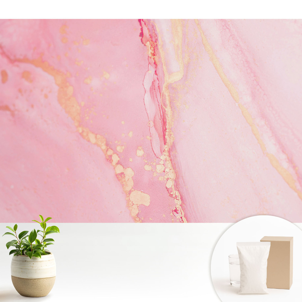 Pete roz subtile cu accente galbene