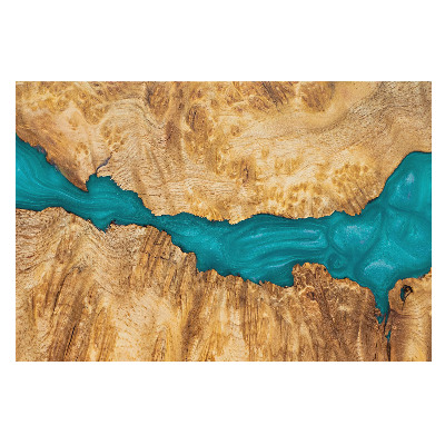 Rășină albastră combinată cu lemn natural