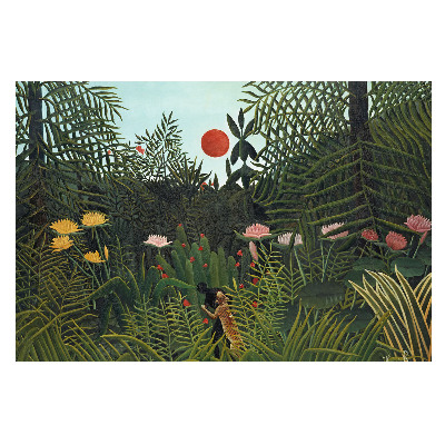 Figură de soare cu motive din jungla tropicală