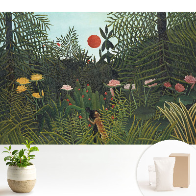 Figură de soare în junglă tropicală