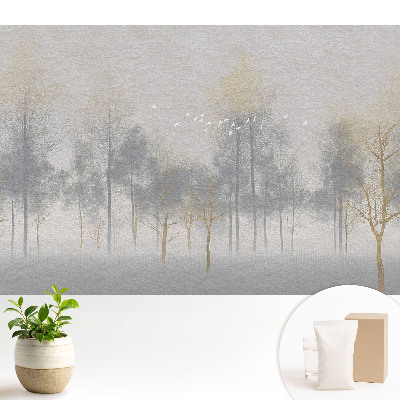 O scenă delicată de pădure, cu un stil minimalist