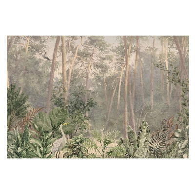 Temă naturală pastelată cu motiv de pădure tropicală