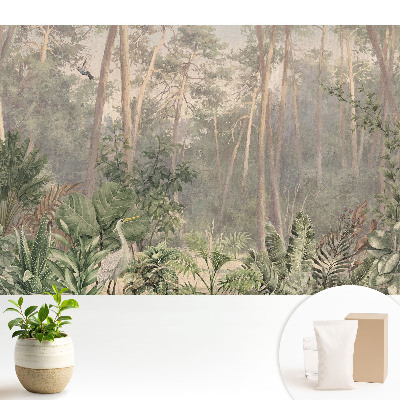 Temă naturală pastelată de pădure tropicală