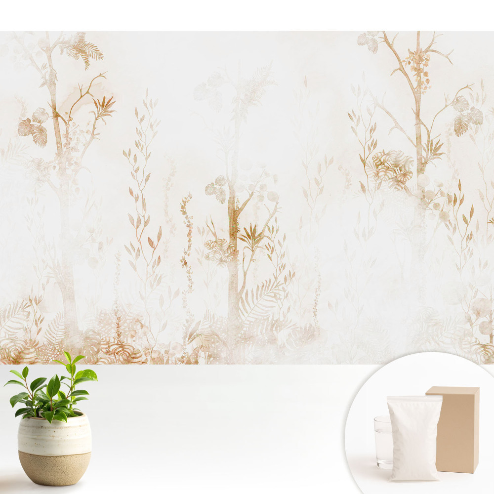 Motive botanice pe un fundal deschis