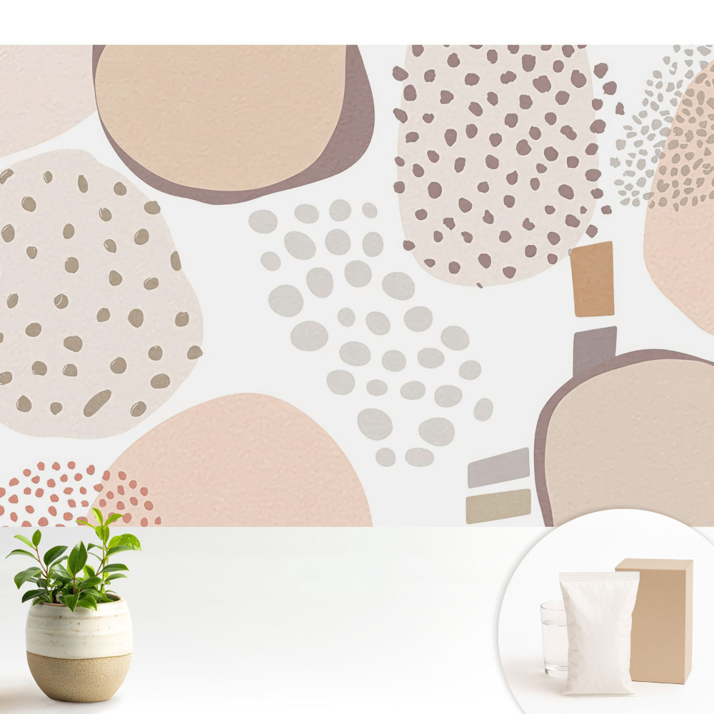 Puncte de fructe bej abstracte