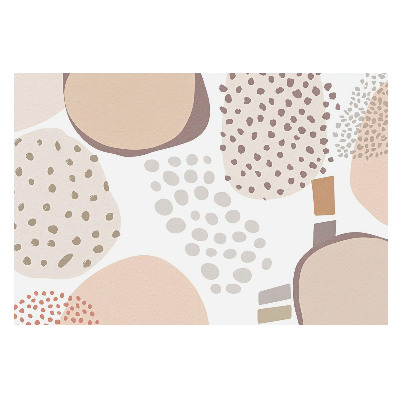 Puncte abstracte cu motive de fructe bej