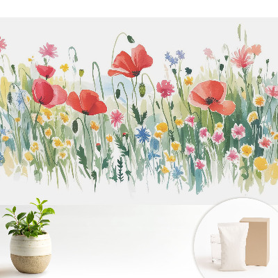 Flori în pajiște, culori pastelate, natură