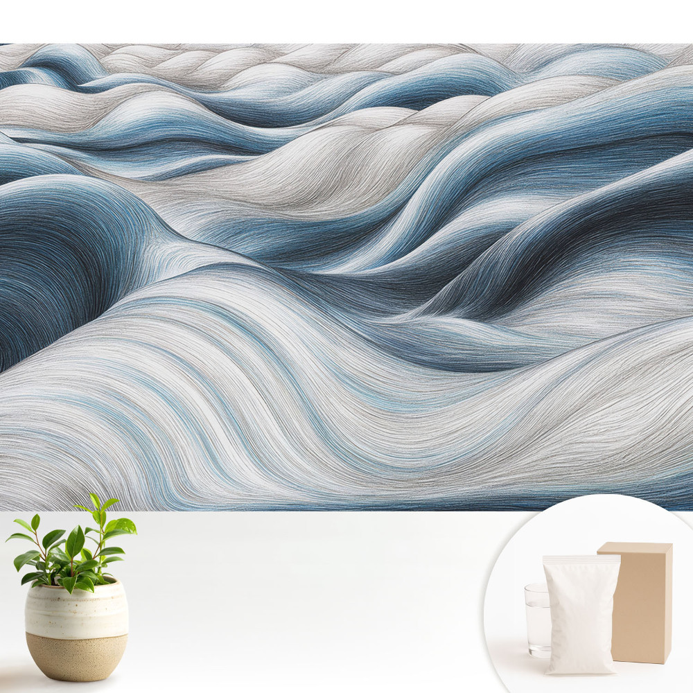 Linii ondulate și moi în nuanțe de albastru