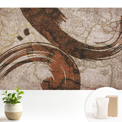 O hartă veche cu accente abstracte