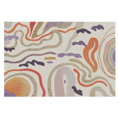 Linii și forme abstracte colorate pe pânză