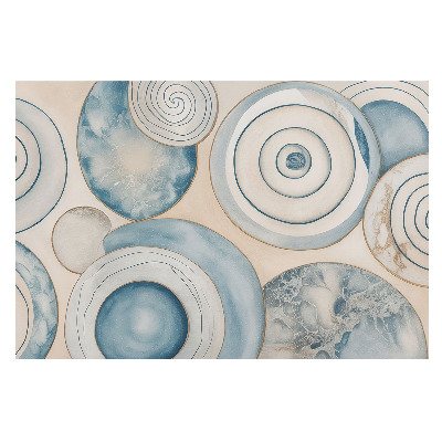 Spirale albastre într-un design abstract modern