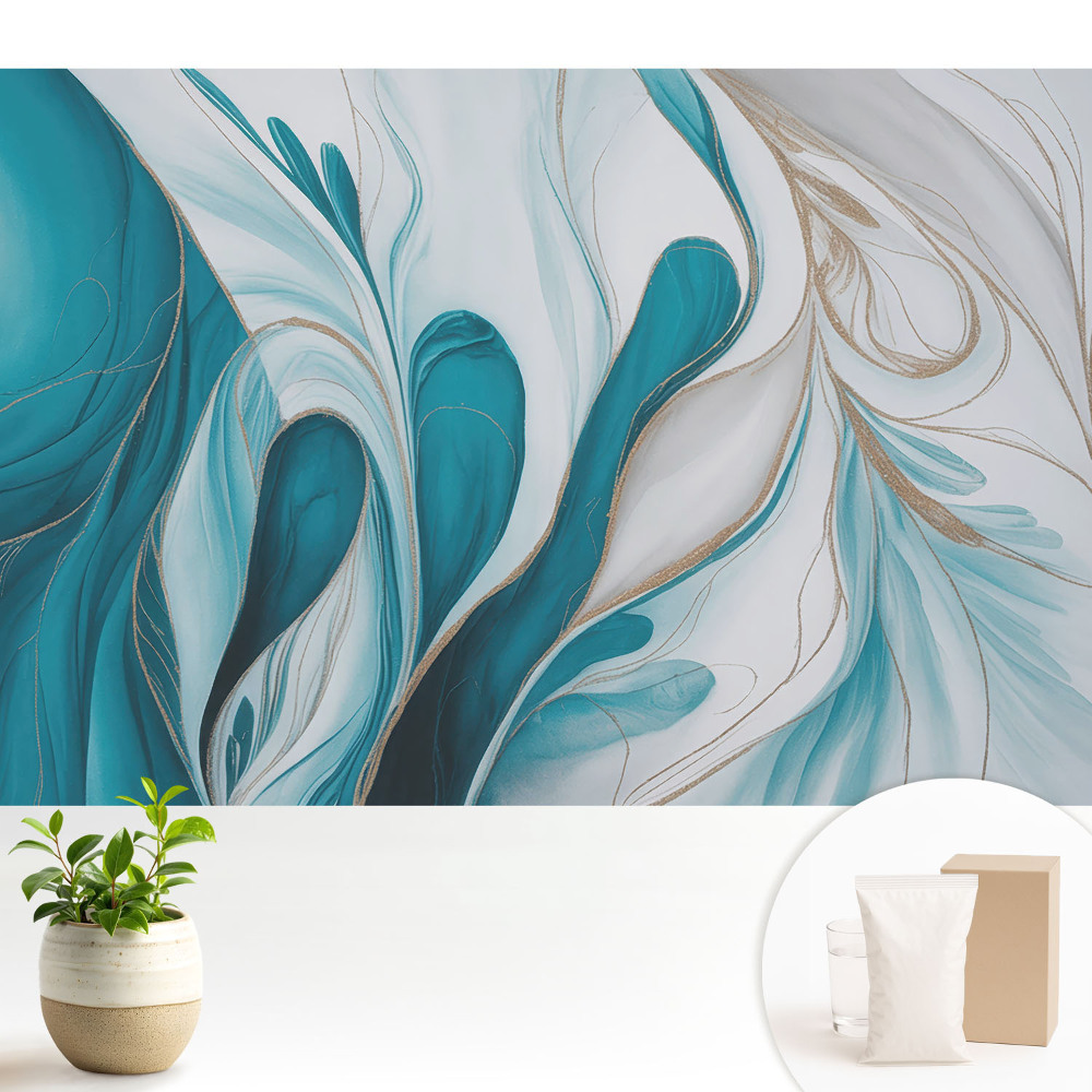 Forme lichide albastre abstracte