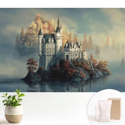 Castelul în toamnă reflectat în apă