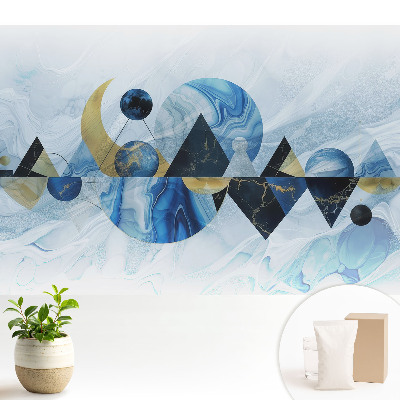 Forme geometrice în nuanțe de albastru