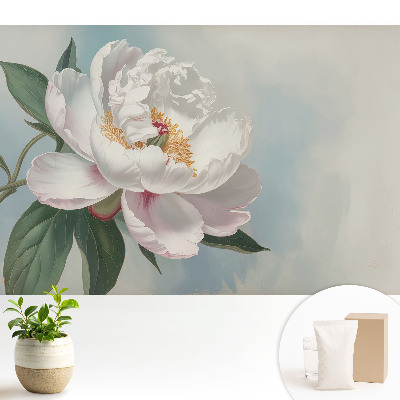 Bujor pe fundal albastru