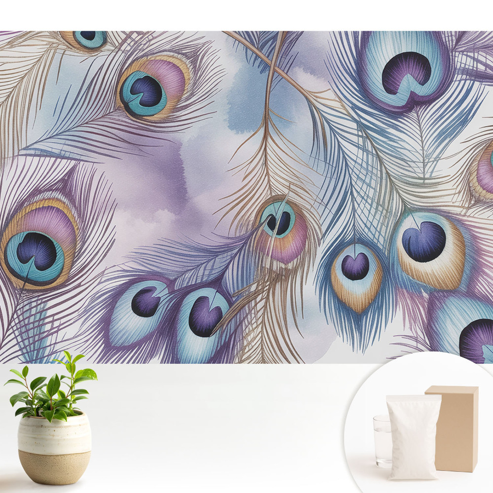 Pene de păun abstracte pastelate