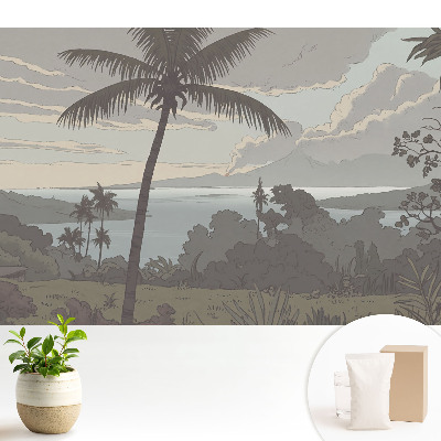 Palmieri liniștiți lângă mare