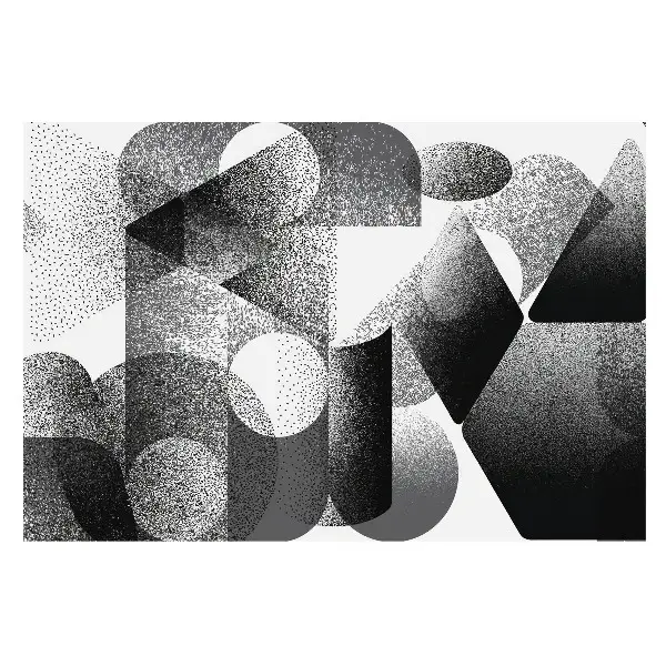 Forme geometrice abstracte în nuanțe de negru și gri