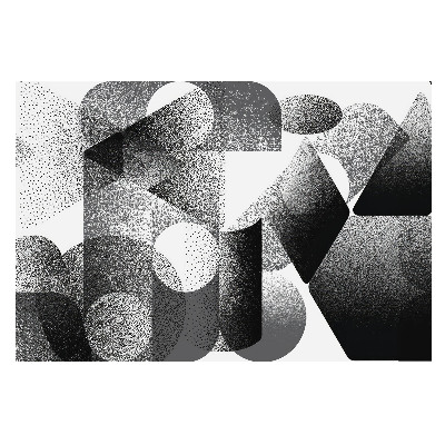 Forme geometrice abstracte în nuanțe de negru și gri