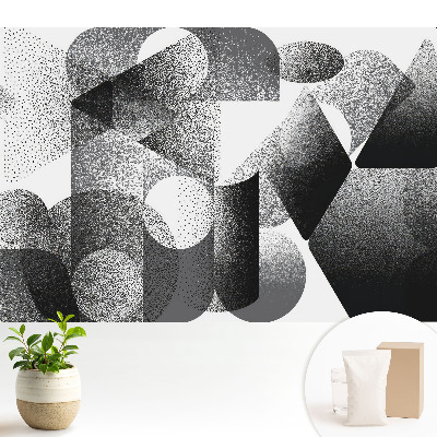 Forme geometrice abstracte negru și gri