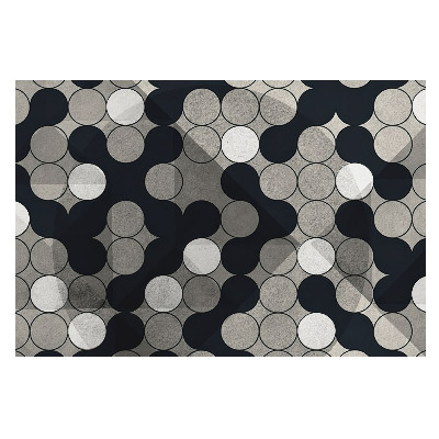 Cercuri geometrice în nuanțe contrastante