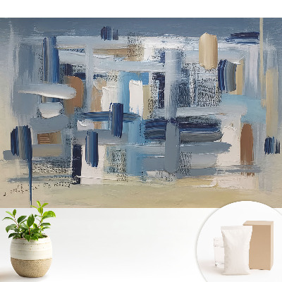 Compoziție abstractă colorată cu pensulă