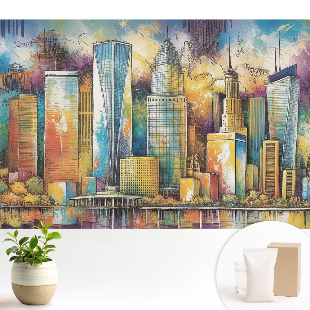 Zgârie-nori colorați ai orașului energiei