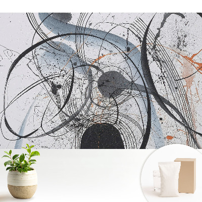 Compoziție abstractă cu linii împrăștiate