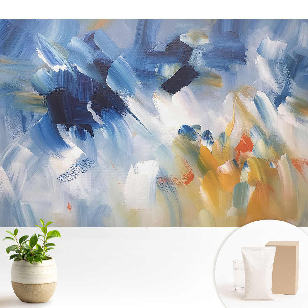 Abstractizarea tușelor de pensulă colorate