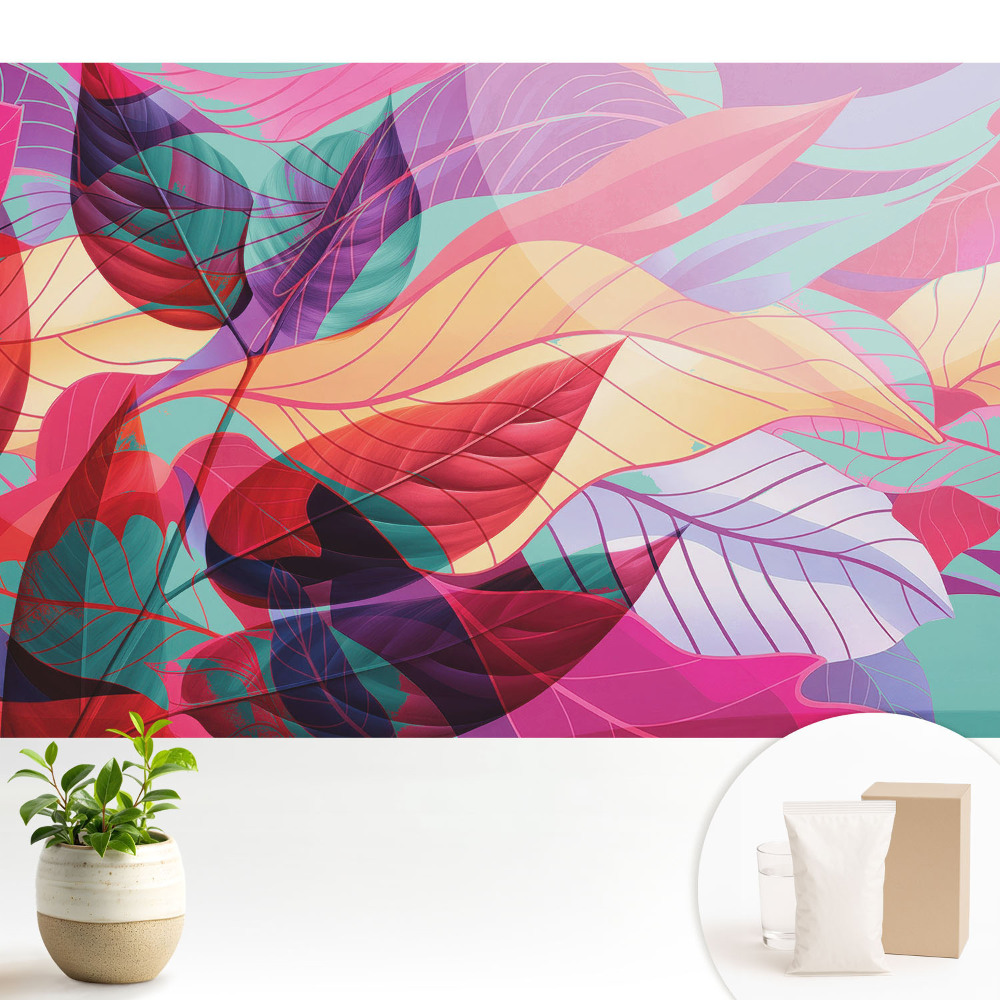 Frunze colorate într-un stil abstract