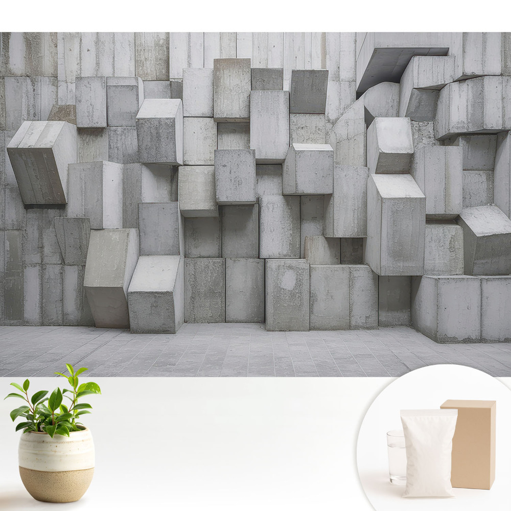 Cuboide industriale din beton.