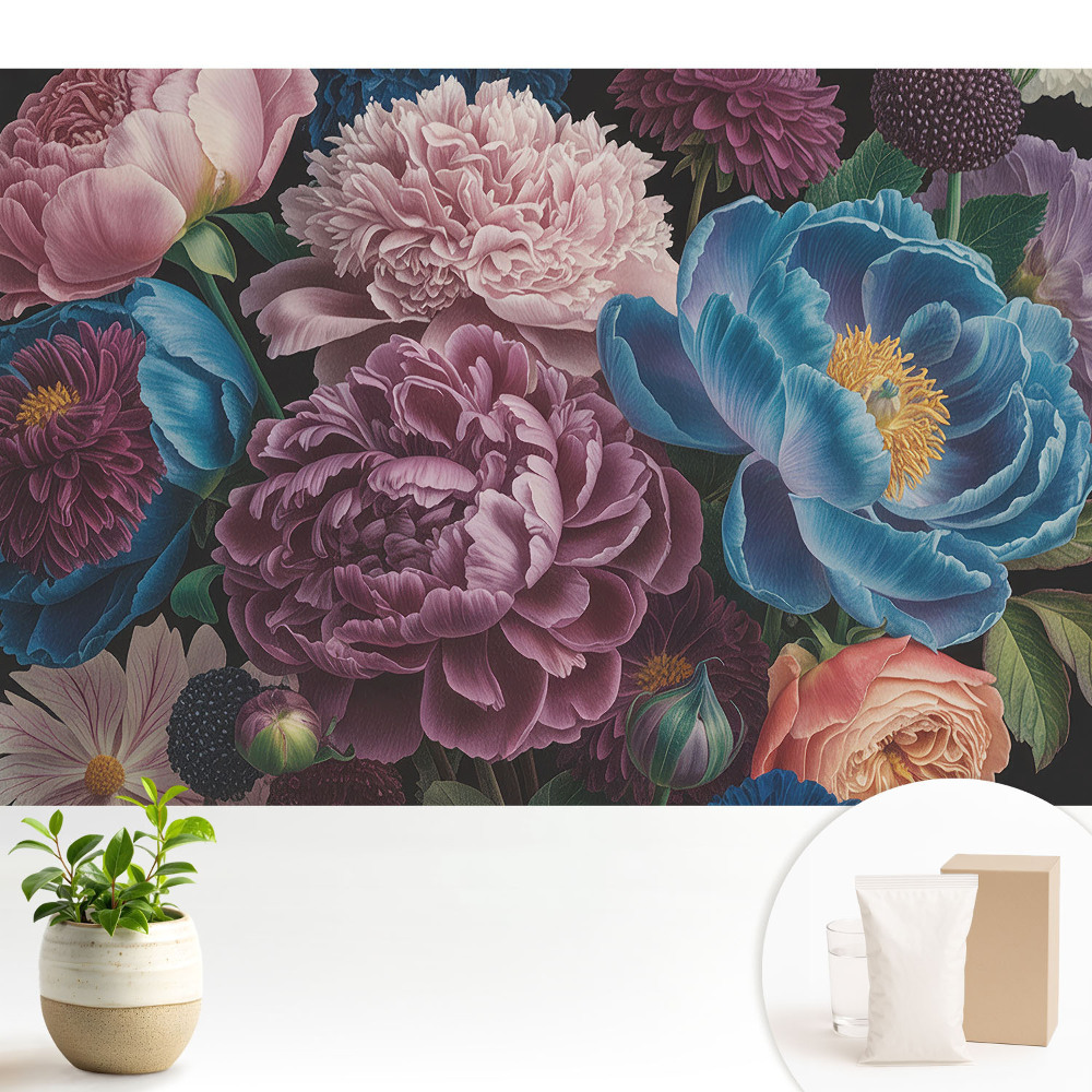 Un model floral plin de culori