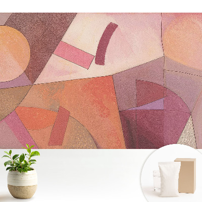 Forme geometrice abstracte în culori calde