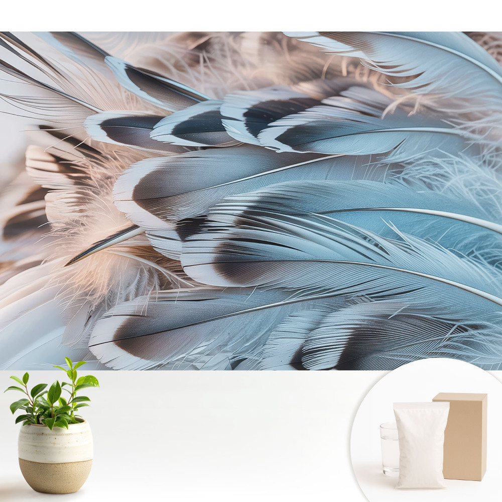 Pene albastre cu modele armonioase