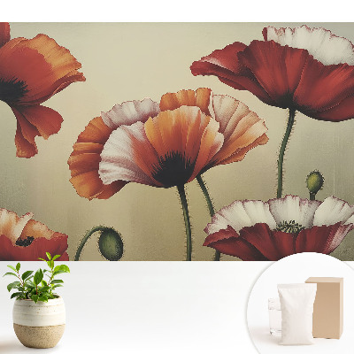 Flori de mac într-un stil clasic