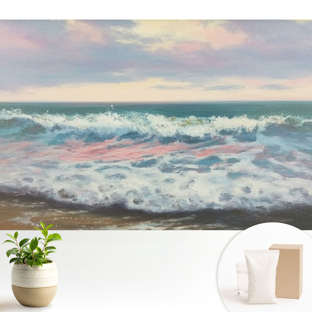 Valuri ale mării în culori pastelate