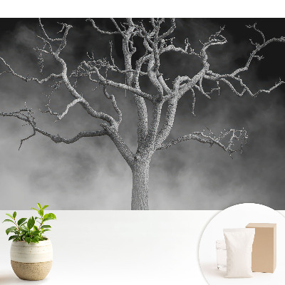 Un copac singuratic în ceață