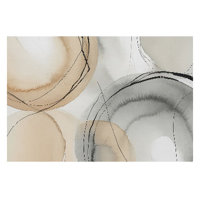 Cercuri abstracte în nuanțe de bej și gri