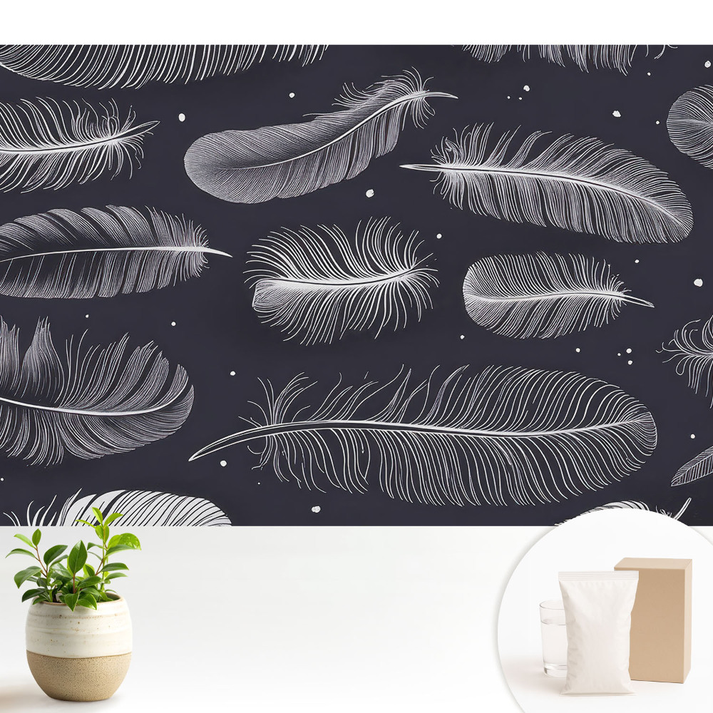 Pene pe un fundal întunecat